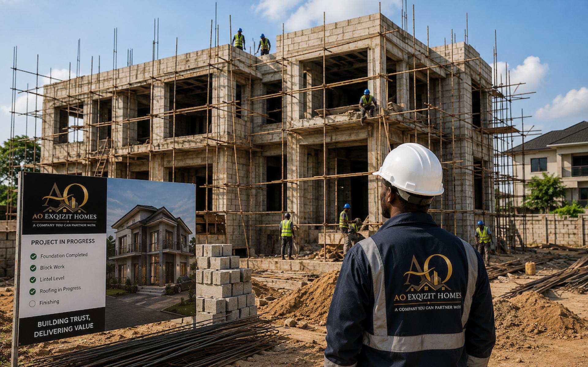 Construction progress on a client build